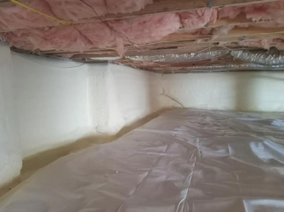 Crawl space encapsulation with closed-cell spray foam for Roof Waterproofing in South Gate Ridge